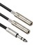 2pcs 6 35MM 1/4 Inç Stereo Jak Ayırıcı Kablo Adaptör Kurşun Fişi Çift 6 35MM Soketlere (Yurt Dışından) 3