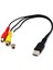 2x USB - 3rca Kablosu USB Dişi - 3 Rca Rgb Video Av Kompozit Adaptör Dönüştürücü Kablo Kablosu Konektörü Kurşun (Yurt Dışından) 4