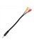 2 Adet 3 5mm Erkek Fişe 3 Rca Dişi Ses Video Av Kablosu 22CM (Yurt Dışından) 4
