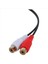 2x Altın Kaplama 3 5mm Jack Dişi - 2 Dişi Jacks Stereo Adaptör Ses Dinlatıcı Rca (15CM) Siyah (Yurt Dışından) 3