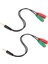 2pcs Kablo Adaptörü 2 Arada 1 Splitter 4 Pole 3 5mm Ses Kulaklık Kulaklığı 2 Dişi Jak Kulaklık Mikrofonlu Ses Kablosu 3 Kutup (Yurt Dışından) 1