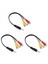 3 Pcs 3 5mm Erkek Fişi - 3 Rca Kadın Audio Video Av Kablosu 22CM (Yurt Dışından) 1