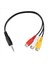 3 Pcs 3 5mm Erkek Fişi - 3 Rca Kadın Audio Video Av Kablosu 22CM (Yurt Dışından) 2