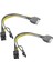 15PIN Sata Erkek-8pin (6+2) Pcı-E Güç Kaynağı Kablosu Sata Kablosu 15 Pim Ila 8 Pin Kablo Grafik Kartı Için 18AWG Tel (2pcs) (Yurt Dışından) 1