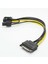 15PIN Sata Erkek-8pin (6+2) Pcı-E Güç Kaynağı Kablosu Sata Kablosu 15 Pim Ila 8 Pin Kablo Grafik Kartı Için 18AWG Tel (2pcs) (Yurt Dışından) 2