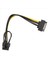 15PIN Sata Erkek-8pin (6+2) Pcı-E Güç Kaynağı Kablosu Sata Kablosu 15 Pim Ila 8 Pin Kablo 18AWG Tel (1pcs) (Yurt Dışından) 1