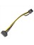 15PIN Sata Erkek-8pin (6+2) Pcı-E Güç Kaynağı Kablosu Sata Kablosu 15 Pim Ila 8 Pin Kablo 18AWG Tel (1pcs) (Yurt Dışından) 3