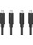 Thunderbolt 3 Veri Kablosu Için 3x Typec Kablosu 40GBPS Tam Hız 100W Hızlı Şarj 5k Şanzıman 50CM (Yurt Dışından) 2