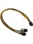 3x Pcı-E Pcı Express 6pin Dişi Ila Çift Çift 2 Portlu 8pin (6 + 2pin) Erkek F/m Adaptörü Gpu Ekran Kartı Güç Kablosu 18AWG (Yurt Dışından) 3