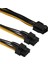 3x Pcı-E Pcı Express 6pin Dişi Ila Çift Çift 2 Portlu 8pin (6 + 2pin) Erkek F/m Adaptörü Gpu Ekran Kartı Güç Kablosu 18AWG (Yurt Dışından) 4