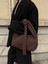 ILOT.ISTANBUL | Düğüm Sap Detaylı Yumuşak Omuz Çantası Mat Kahve Minimalist Knot Bag 2