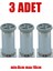 Metal Ayarlanabilir 3 Adet Mobilya Ayağı Metal Tablalı 8cm 1