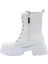 BF183 Beyaz Bağcıklı Fermuarlı Kadın Bot 2