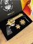 Gold Metal Kovboy Şerif 25CM Mantar Kapsül Atan Tabanca Kemer+Anahtarlık+Şerif Rozeti+Full Set 3