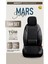 Renault Modus Uyumlu Lüx Bel Destekli Yarı Deri Oto Koltuk Kılıfı Mars Series Siyah Beyaz Renk Aldys 2