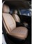 Aldysm Renault Clio 2 Sedan Uyumlu Lüx Deri Oto Koltuk Kılıfı Ön Arka Takım Sports Model Bej 1