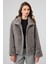 Luzern Kadın Gri Çift Taraflı Teddy Mont 25WGP5318FF 1