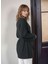 Kadın Tesettüre Uygun Midi Boy Kruvaze Kapama Kuşaklı Uzun Kol Cepli Spor Şık Triko Hırka Ceket 3