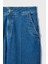 Kadın Geniş Paça Jean Pantolon Denim Kumaşla Klasik Tarzda Rahat Kesim 7