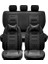 Aldysm Volkswagen Passat B5 Lüx Full Deri Oto Koltuk Kılıfı Ön Arka Takım (Giydirme Tip) Siyah Beyaz 3