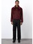 Bordo Yumuşak Dokulu Erkek Mont 4
