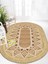 Boho 980 Jüt Hasır Etnik Desenli Oval Jüt Örme Doğal Hasır Natural Oval Halı 6