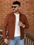 Slimfit Kesim Erkek Kaşmir Cift Cepli Gömlek-Kıremıt 2