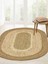 Boho 977 Jüt Hasır Etnik Desenli Oval Jüt Örme Doğal Hasır Natural Oval Halı 6