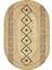 Boho 956 Oval Siyah Etnik Desenli Jüt Rengi Örgü Yuvarlak Natural Çift Taraflı Halı 5