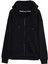 Erkek Relax Fit Rahat Kesim Pamuklu Tam Fermuarlı Kanguru Cepli sırt Çantalı Siyah Sweatshirt 1