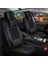 Aldysm Hyundai İX35 Lüx Deri Oto Koltuk Kılıfı Ön Arka Takım (Elit) Siyah Beyaz 3