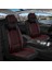 Aldysm Opel Vectra C Lüx Deri Oto Koltuk Kılıfı Ön Arka Takım (Royal) Siyah Kırmızı 3