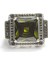 925 Ayar Gümüş Kare Peridot Taşlı Erkek Yüzük 3