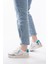 Zrin-01 Premium Beyaz Garni Bağcıklı Kadın Sneaker 1