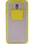 J7 / J730 Kılıf Palm Buzlu Kamera Sürgülü Silikon - Sarı 1