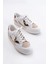 Zrin-01 Premium Beyaz Leopar Desenli Bağcıklı Kadın Sneaker 3