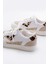 Zrin-01 Premium Beyaz Leopar Desenli Bağcıklı Kadın Sneaker 5