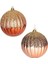 Herdekora Yılbaşı Topu Simli 2'li Paket Gold-Bronz 10 Cm. 1
