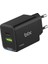 Bix BX2P46G Gan Pd 45W Type-C ve Usb-A Qc 18W Çift Portlu Akım Korumalı Hızlı Şarj Cihazı (Siyah) 1