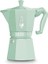 - Moka Exclusive: 6 Cups Ocak Üstü Espresso Pişirici - 270ML - Yeşil Renk - Alüminyum Gövd 1