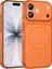 iPhone Uyumlu 17 Kılıf Zore M-Safe Şarj Özellikli Kamera Korumalı Formen Kapak-Turuncu 1