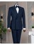 Italyan Stil Kruvaze Ceket Pantolon Takım Elbise Lacivert T14390 5
