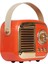MD-24BT Echoes 3W 800MAH Turuncu Usb+Tf Kart+Bluetooth Destekli Klasik Retro Müzik Kutusu 2