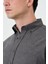 Erkek Antrasit Cepli Regular Fit Düğmeli Yaka Düz Uzun Kol Gömlek 4