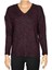 Barem Kadın Lina Büyük Beden Kışlık V Yaka Yumoş Bordo Bluz D06 2