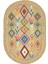 Boho 976 Jüt Hasır Etnik Desenli Oval Jüt Örme Doğal Hasır Natural Oval Halı 1