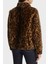 Luna Leopar Desenli Regular Fit Dik Yaka Suni Kürk Mont W5BL65W3900 Bayan Mont W5BL65 W3900 P340 3
