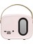MD-24BT Echoes 3W 800MAH Pembe Usb+Tf Kart+Bluetooth Destekli Klasik Retro Müzik Kutusu 6