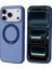 iPhone Uyumlu 17 Pro Max Kılıf M-Safe Şarj Özellikli Standlı Zore Proton Silikon Kapak-Lacivert 1