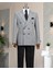 Italyan Stil Slim Fit Kravuze Erkek Tek Ceket Gri T13336 6